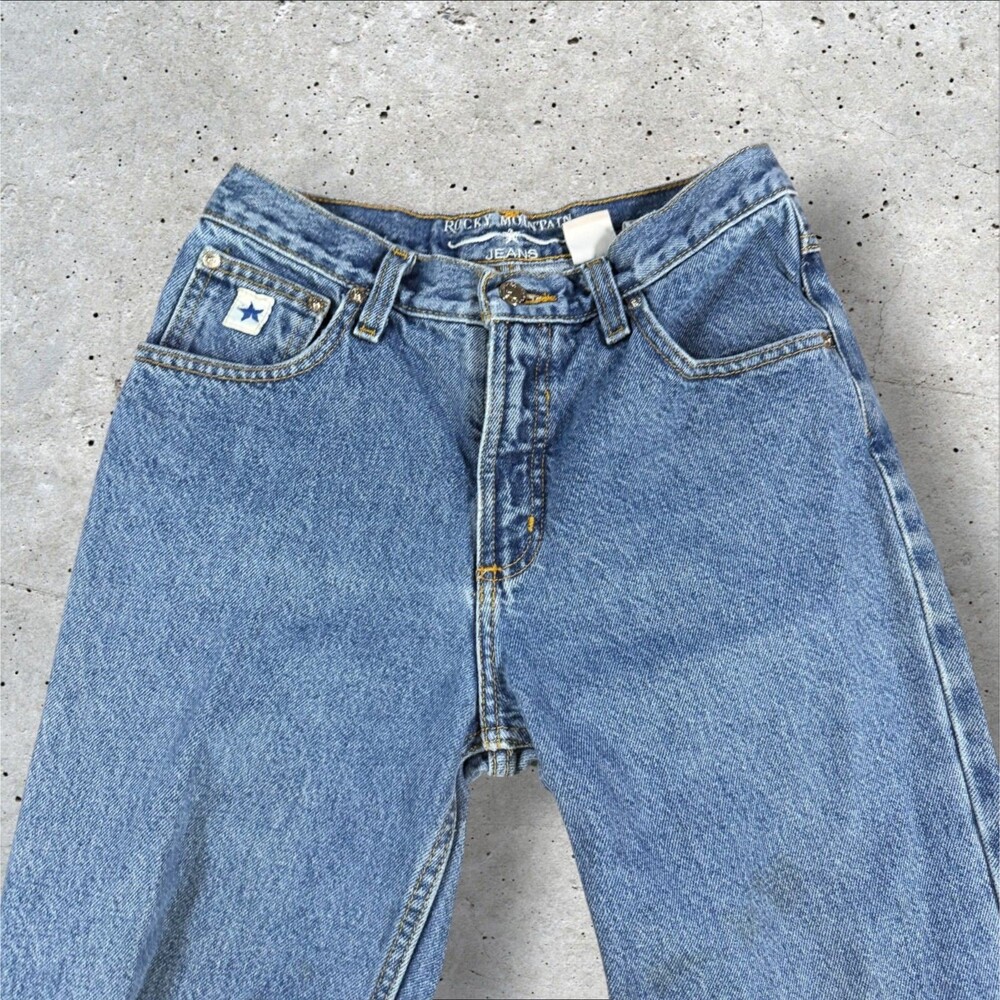Vintage Rocky Mountain Rockies Jeans Womens Size 7R High Waisted Slim Blue - Picture 4 of 8